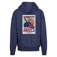 Sweat à capuche entièrement zippé bleu marine California Angels Uphill City Core Logo Cooperstown Collection pour homme
