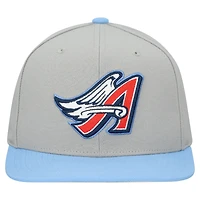 Casquette snapback basique Mitchell & Ness grise California Angels Cooperstown Collection pour homme