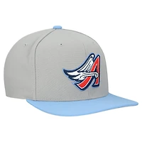 Casquette snapback basique Mitchell & Ness grise California Angels Cooperstown Collection pour homme