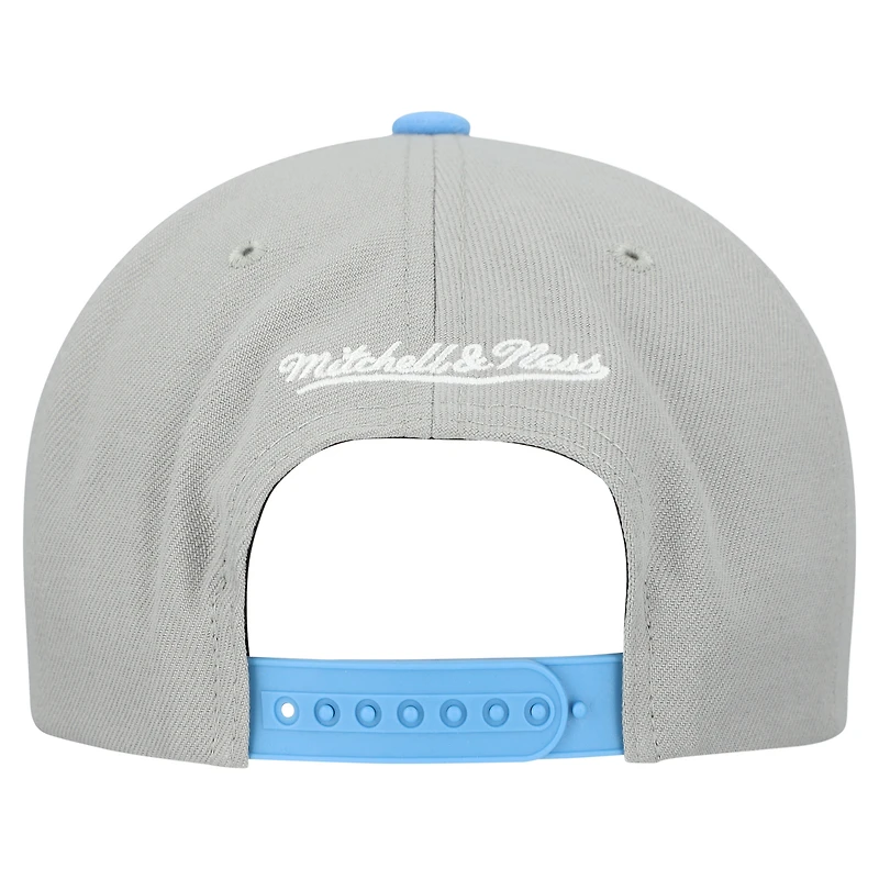 Casquette snapback basique Mitchell & Ness grise California Angels Cooperstown Collection pour homme