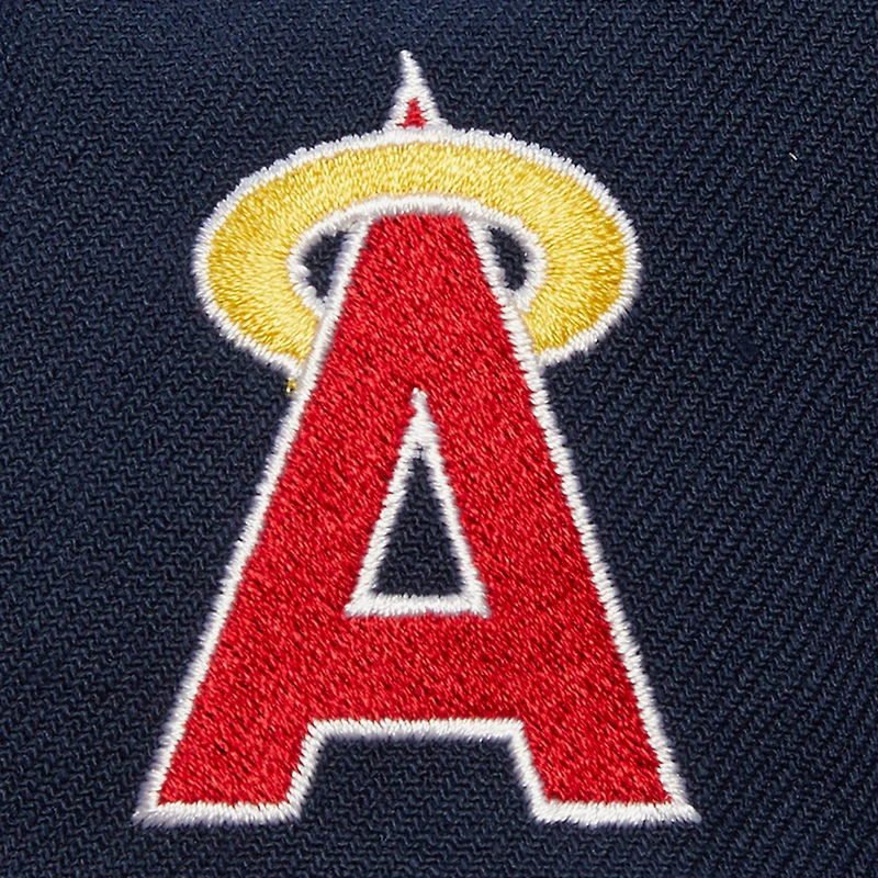 Casquette Snapback avec étiquette de l'équipe des California Angels de la marine Mitchell & Ness pour hommes