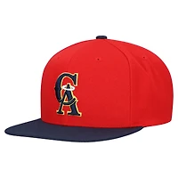 Casquette snapback basique Mitchell & Ness rouge California Angels Cooperstown Collection pour homme