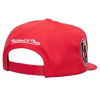 Casquette à visière double snapback rouge pour homme des California Angels de Mitchell & Ness