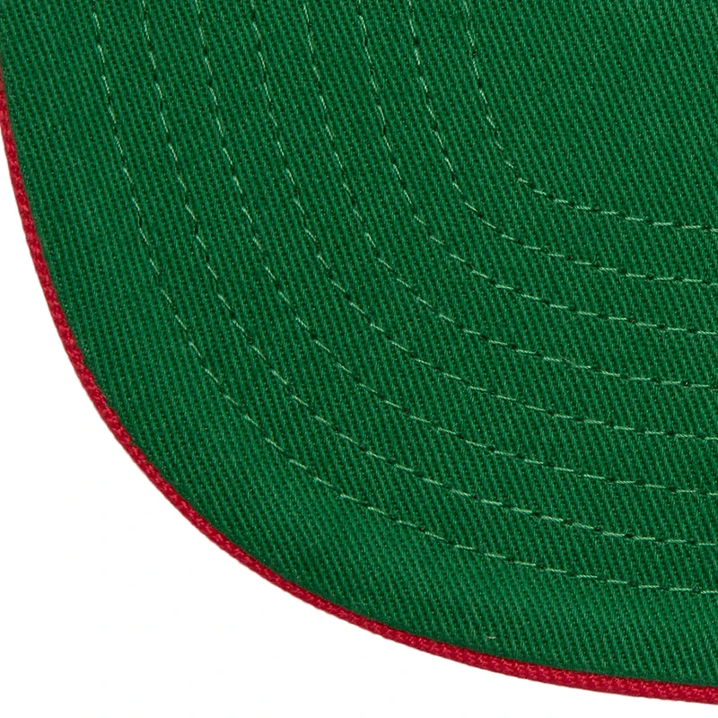 Casquette à visière double snapback rouge pour homme des California Angels de Mitchell & Ness