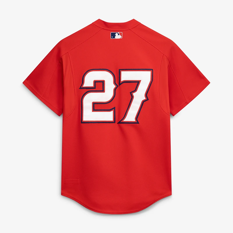 Men's Mitchell & Ness Vladimir Guerrero Red California Angels Authentic Batting Practice Jersey
