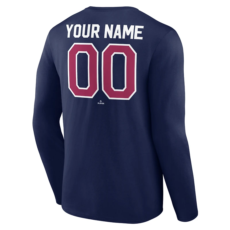 T-shirt à manches longues personnalisé bleu marine California Angels Cooperstown Collection Winning Streak pour homme