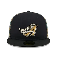 Casquette ajustée 59FIFTY noire California Angels Digi Camo New Era pour hommes