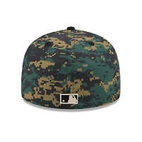 Men's New Era Black Anaheim Angels Digi Camo 59FIFTY Fitted Hat