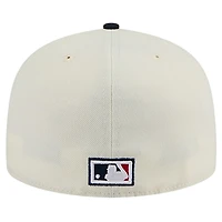 Men's New Era Cream California Angels Cooperstown Collection 1972 Chrome 59FIFTY Fitted Hat