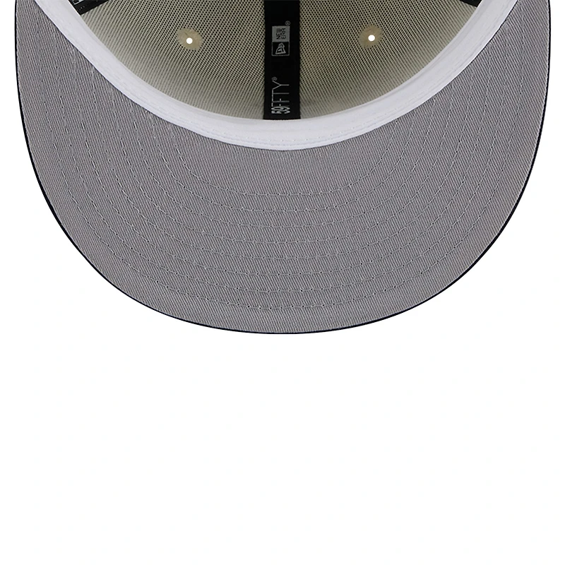 Men's New Era Cream California Angels Cooperstown Collection 1972 Chrome 59FIFTY Fitted Hat