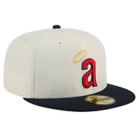 Casquette ajustée 59FIFTY chromée New Era California Angels Cooperstown Collection pour hommes
