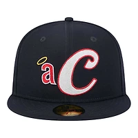 Men's New Era Navy California Angels Cooperstown Collection Duo Logo 2.0 59FIFTY Fitted Hat
