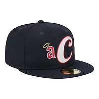 Casquette ajustée Cooperstown Collection Duo Logo 2.0 59FIFTY pour homme New Era bleu marine California Angels