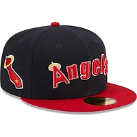 Casquette ajustée New Era California Angels Cooperstown Collection Retro Jersey Script 59FIFTY pour homme