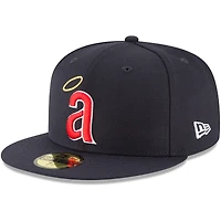 Men's New Era Navy California Angels Cooperstown Collection Wool 59FIFTY Fitted Hat