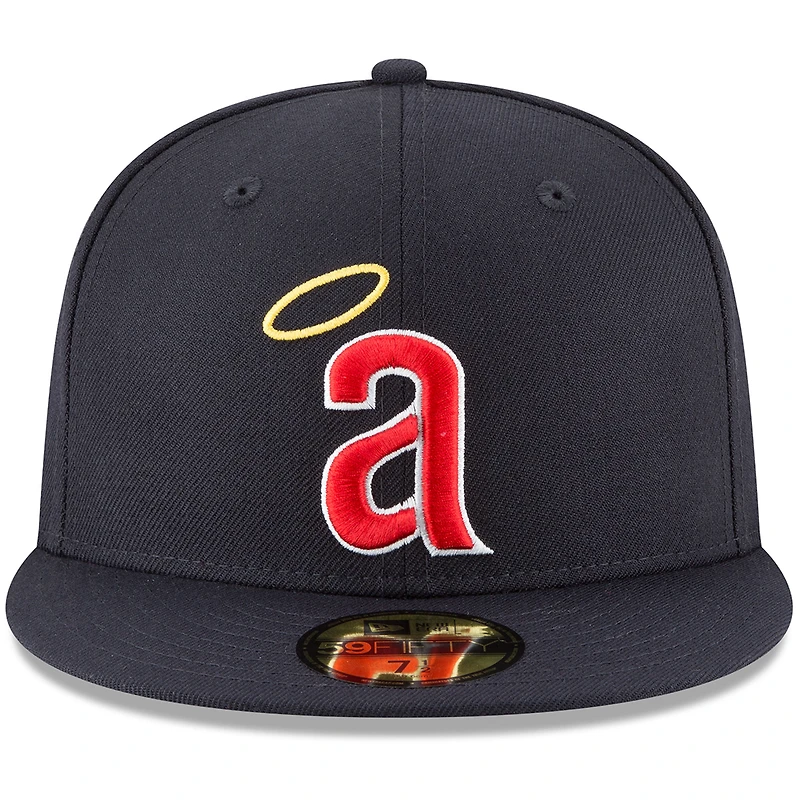 Men's New Era Navy California Angels Cooperstown Collection Wool 59FIFTY Fitted Hat