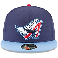 Men's New Era Navy California Angels Cooperstown Collection Wool 59FIFTY Fitted Hat