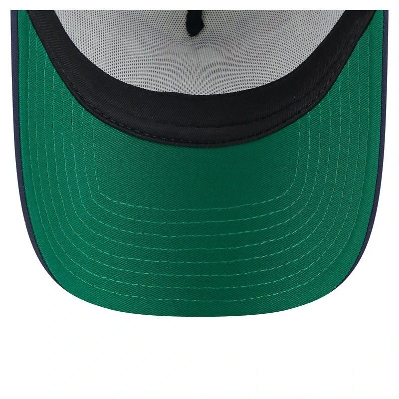 Casquette camionneur ajustable New Era bleu marine California Angels 9FORTY A-Frame pour homme