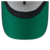 Men's New Era  Navy California Angels Distressed 9FORTY A-Frame Adjustable Trucker Hat