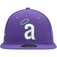 Casquette ajustée 59FIFTY pour homme California Angels Collection Cooperstown Lime Side Patch New Era