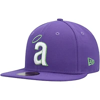 Casquette ajustée 59FIFTY pour homme California Angels Collection Cooperstown Lime Side Patch New Era