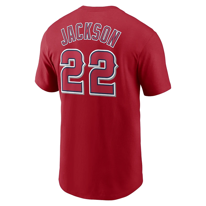 T-shirt homme Nike Bo Jackson rouge California Angels Cooperstown Collection Name & Number