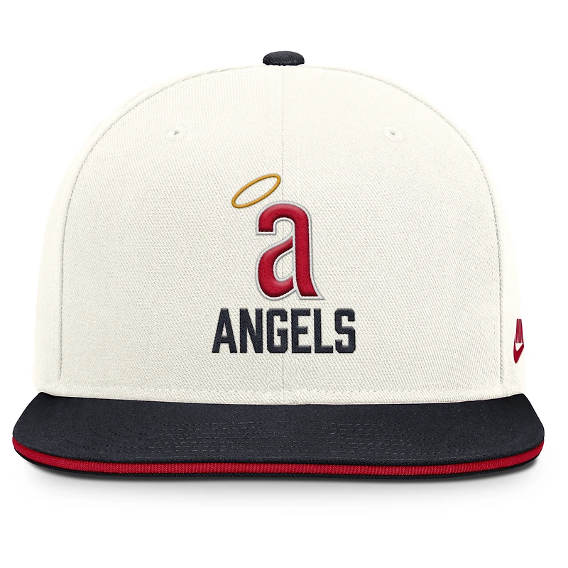 Casquette Nike Pro Dri-FIT pour homme, crème/marine, California Angels Cooperstown