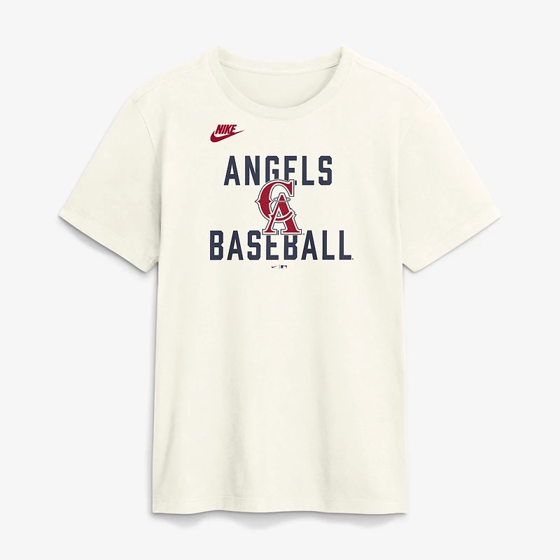 Men's Nike Cream California Angels Cooperstown Collection ‘70s Inspired T-Shirt