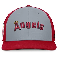 Casquette Nike Pro Performance Snapback grise/rouge California Angels Cooperstown Collection pour homme
