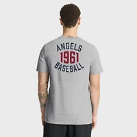 Men's Nike Heather Gray California Angels Cooperstown 2-Hit T-Shirt