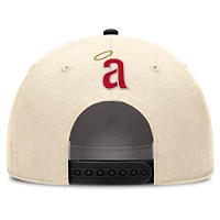 Men's Nike Natural/Black California Angels Cooperstown Collection Rise Adjustable Hat