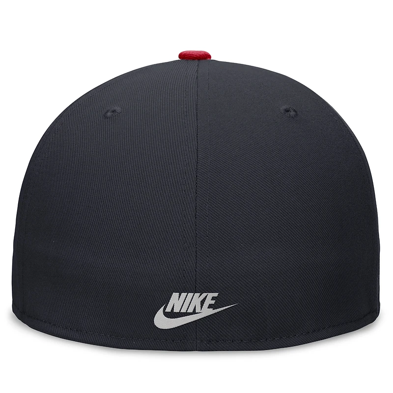 Men's Nike Navy/Red California Angels Rewind Cooperstown True Performance Fitted Hat