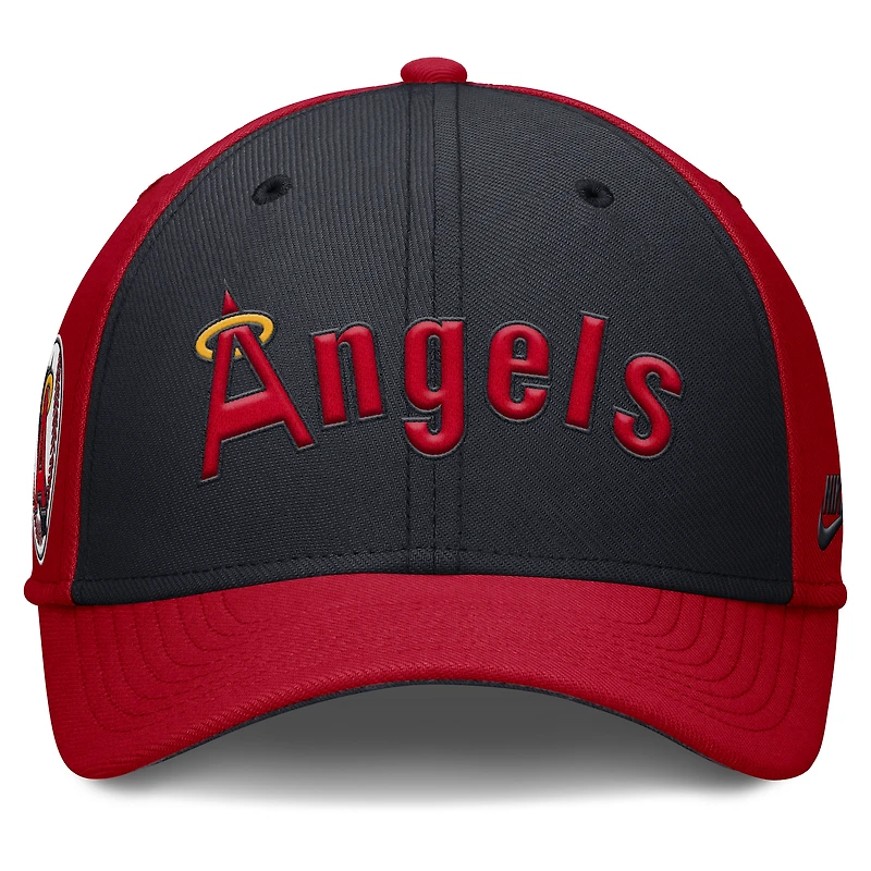 Casquette Nike Performance Flex Rise Swoosh pour homme, rouge/bleu marine, California Angels