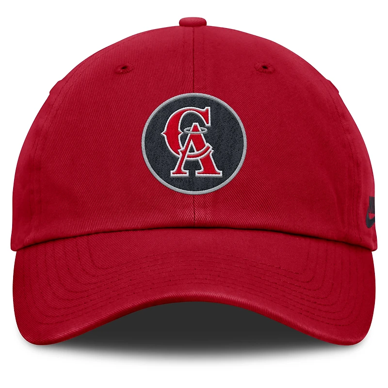 Casquette ajustable Nike rouge California Angels Club pour homme