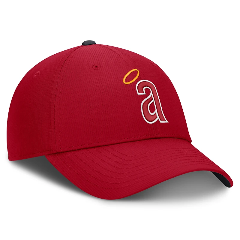 Men's Nike Red California Angels Cooperstown Collection Club Dri-FIT Adjustable Hat