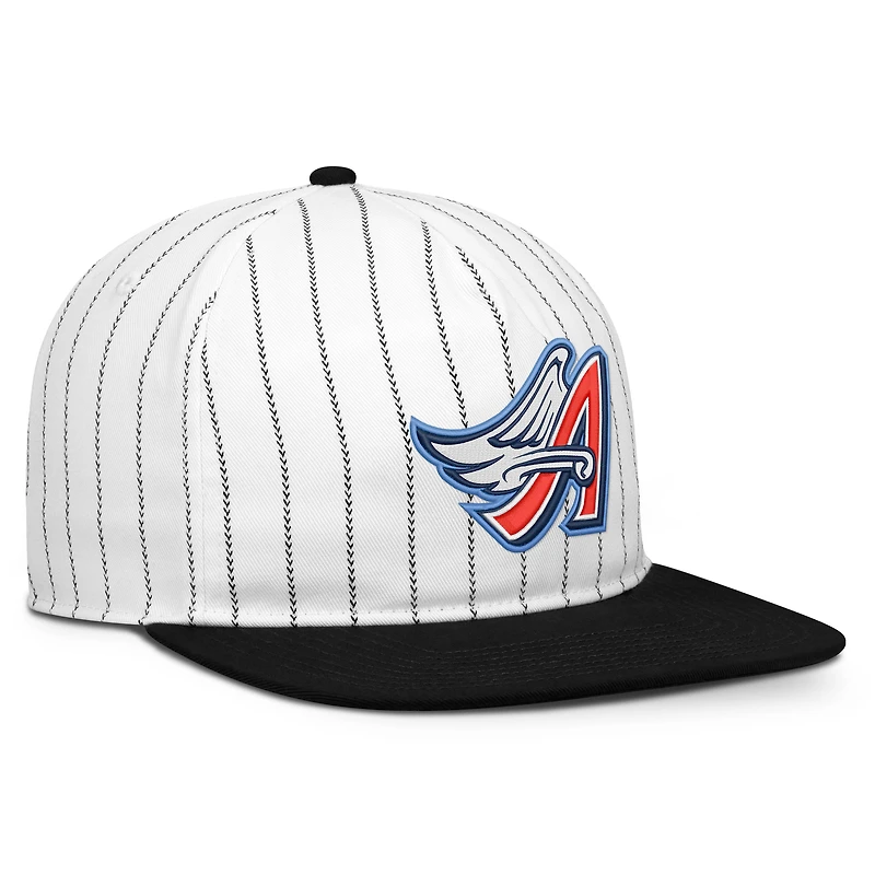 Casquette ajustable Nike Pro California Angels Cooperstown Collection blanche et noire pour homme