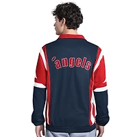 Veste de survêtement en tricot entièrement zippée pour homme, bleu marine/rouge, California Angels Contender