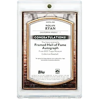 Carte autographiée de Nolan Ryan (California Angels), collection Topps Museum 2022, encadrée en bronze, #HOFA-NR #2/10