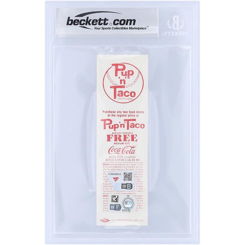 Reggie Jackson California Angels Autographed Career HR 500 Beckett Fanatics Witnessed Authenticated Ticket from September 17, 1984 with "500th HR" Inscription