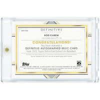 Rod Carew California Angels Autographed 2022 Topps Definitive Collection Game-Used Relic #DARC-RCA #6/40 Card