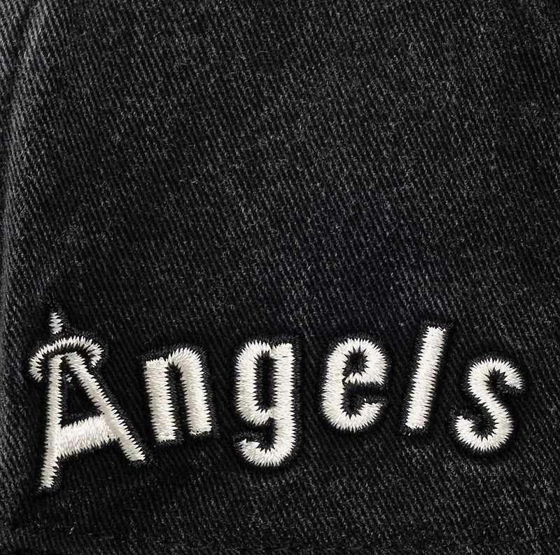 Unisex Mitchell & Ness Cream/Black California Angels Snow Block Pro Crown Adjustable Hat