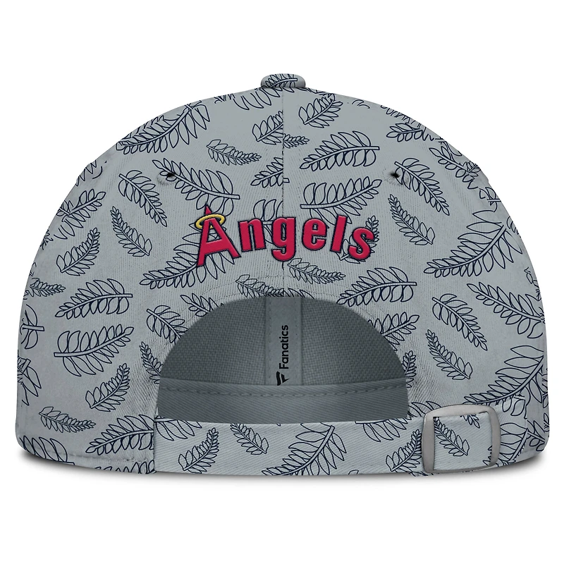 Women's Fanatics  Gray California Angels Cooperstown Collection Shift Adjustable Hat
