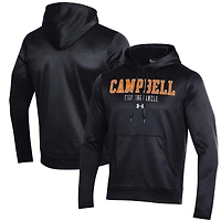 Sweat à capuche en polaire Performance Under Armour noir Campbell Fighting Camels pour homme