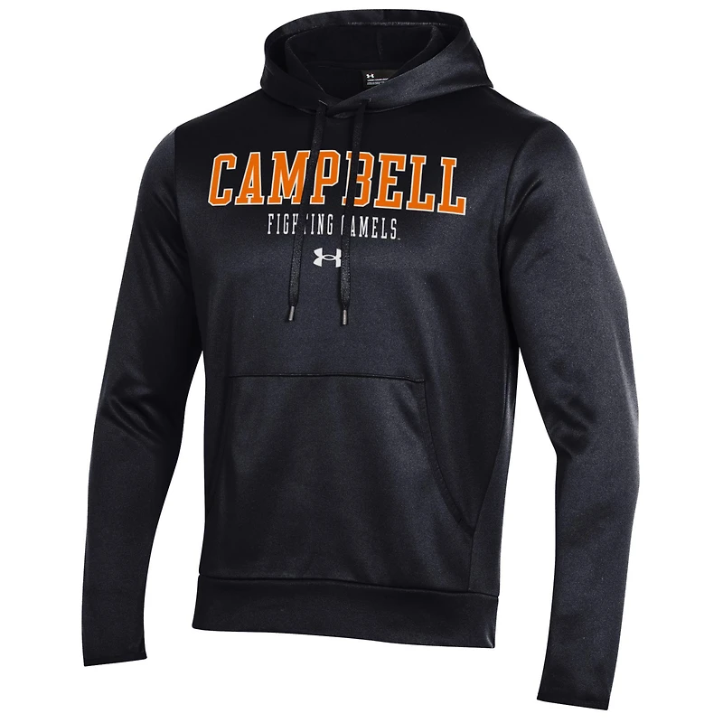 Sweat à capuche en polaire Performance Under Armour noir Campbell Fighting Camels pour homme