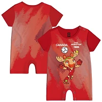 Grenouillère rouge pour bébé Outerstuff, mascotte de la Coupe du Monde FIFA Canada