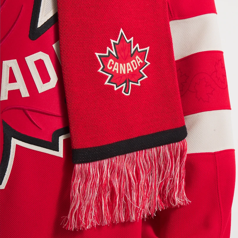 Écharpe de l'équipe de mise au jeu des 4 nations Canada 2025 Fanatics pour hommes