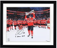 Nathan MacKinnon Canada Autographed 16" x 20" 4 Nations Face-Off Champions Celebration Photograph with "4 Nations MVP" Inscription - Limited Edition of 25