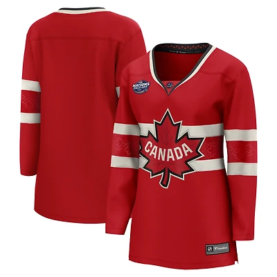 Women's Fanatics  Red Canada 2025 4 Nations Face-Off Breakaway Jersey