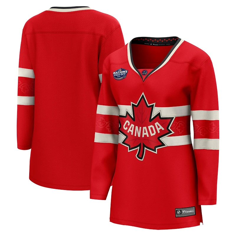 Women's Fanatics Red Canada 2025 4 Nations Face-Off Breakaway Jersey