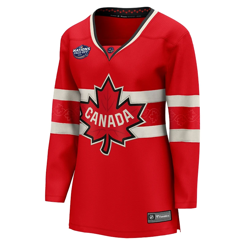 Women's Fanatics Red Canada 2025 4 Nations Face-Off Breakaway Jersey